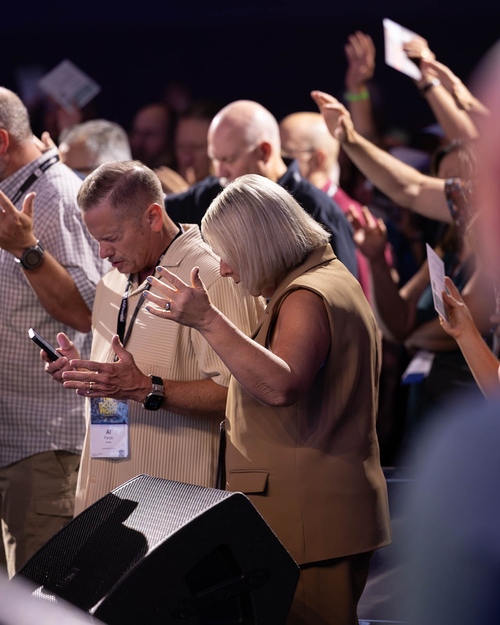Pastors are praying at Vision Launch